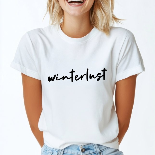 Winterlust | Winter Modern Minimalist Christmas T-Shirt (Creator Uploaded)