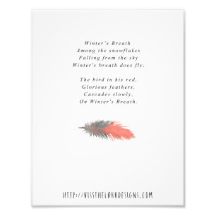 Winter's Breath - 8.5 x 11 Poetry Printable Photo Print