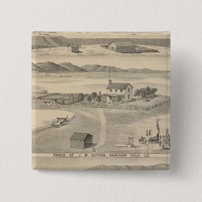 Winters Dutton ranch 2 Inch Square Button (Front)