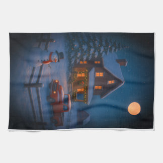 Winter's Eve Kitchen Towel
