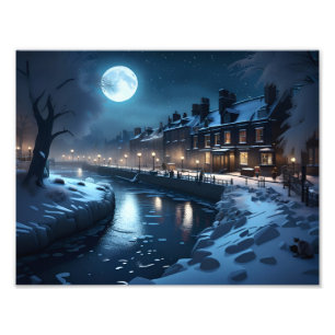 Winters Evening by the River. Photo Print