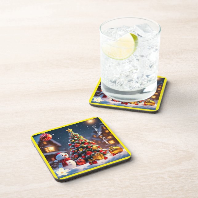 "Winter's Festive Magic" Coaster (Right Side)