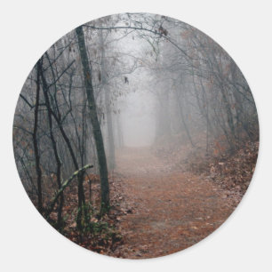 Winters Fog - No End in Sight on the Trail Gifts Classic Round Sticker