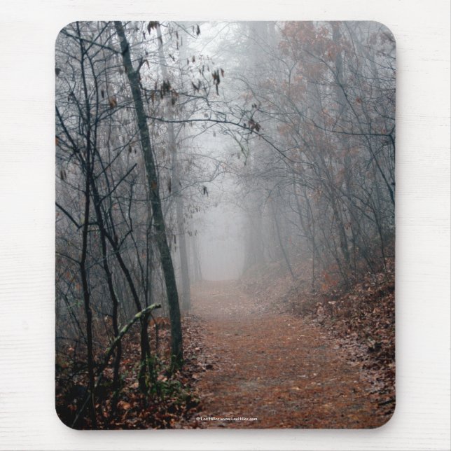 Winters Fog - No End in Sight on the Trail Gifts Mouse Pad (Front)