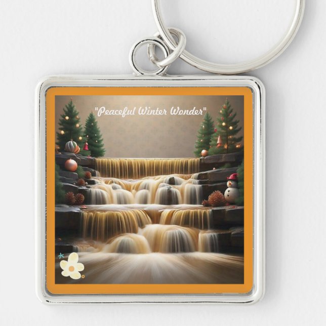 "Winter's Gentle Flow" Keychain (Front)