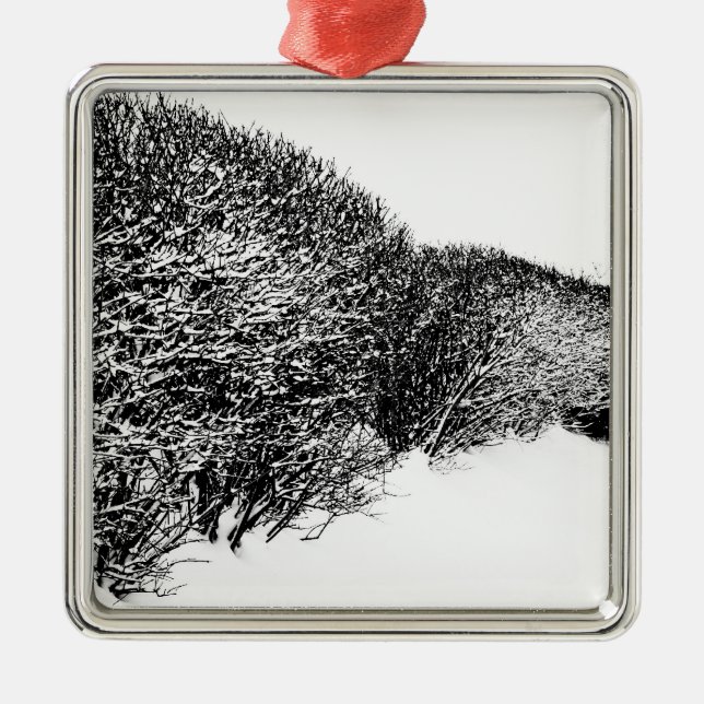 winter's hedge metal ornament (Front)