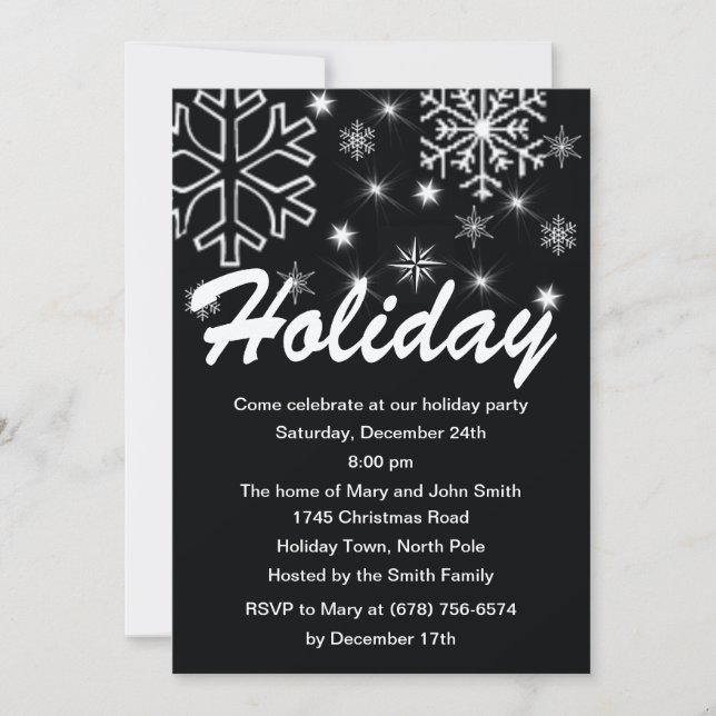 Winter's Night Party Invitations (Front)