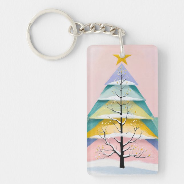 Winter's Pastel Glow Keychain (Front)