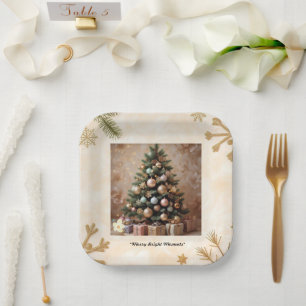 "Winter's Peaceful Slumber" Paper Plate