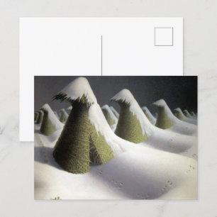 Winter's Silent Walk,January by Grant Wood Postcard