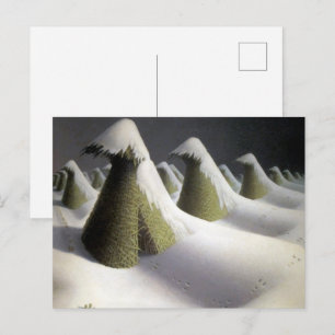 Winter's Silent Walk,January by Grant Wood Postcard