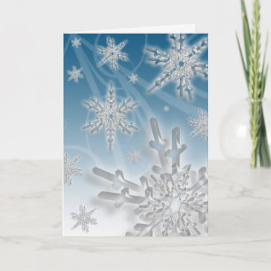 Winters Snowflakes Christmas Holidays Xmas Design Holiday Card