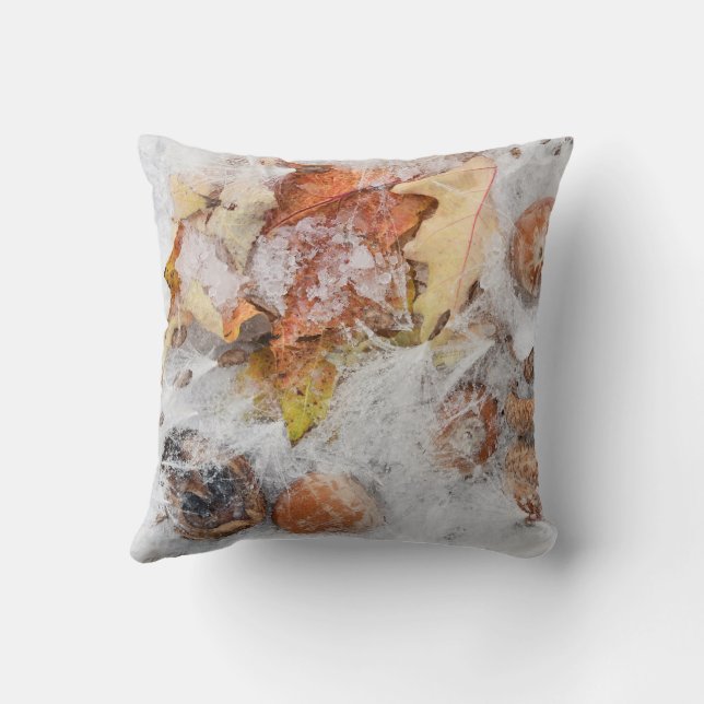 Winter's Survivors Throw Pillow (Back)