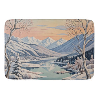 Winter's Tranquility Bath Mat