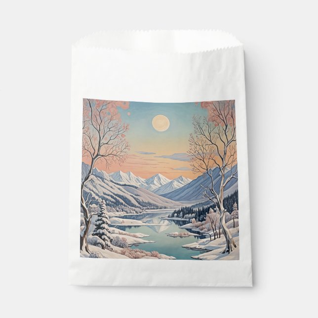 Winter's Tranquility Favour Bag (Front)
