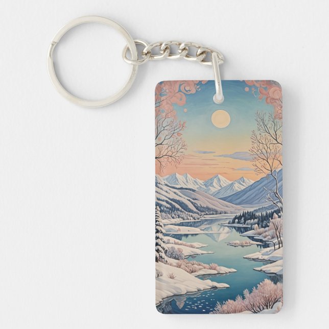 Winter's Tranquility Keychain (Front)