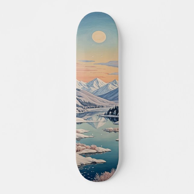 Winter's Tranquility Skateboard (Front)