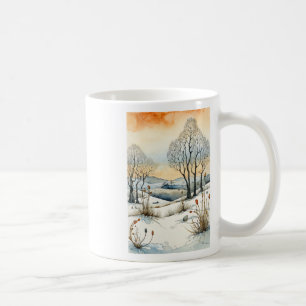 Winter's Whispering Seed Pods Sticker Coffee Mug