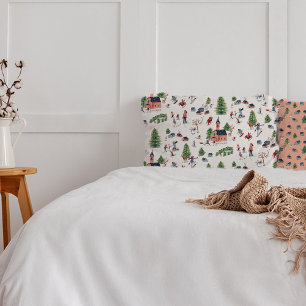 Wintersport ski landscape all-over print pillow ca pillowcase