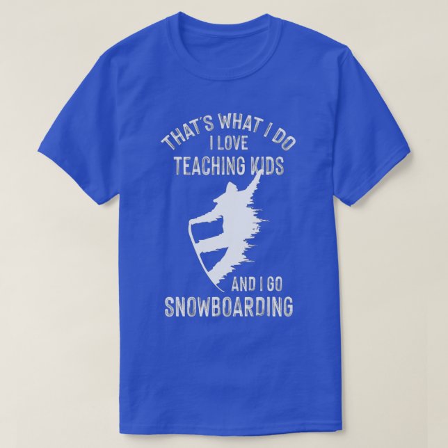 Wintersports Teacher Tutor Snowboarding (1)  T-Shirt (Design Front)