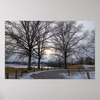 Wintertime at the Park Poster