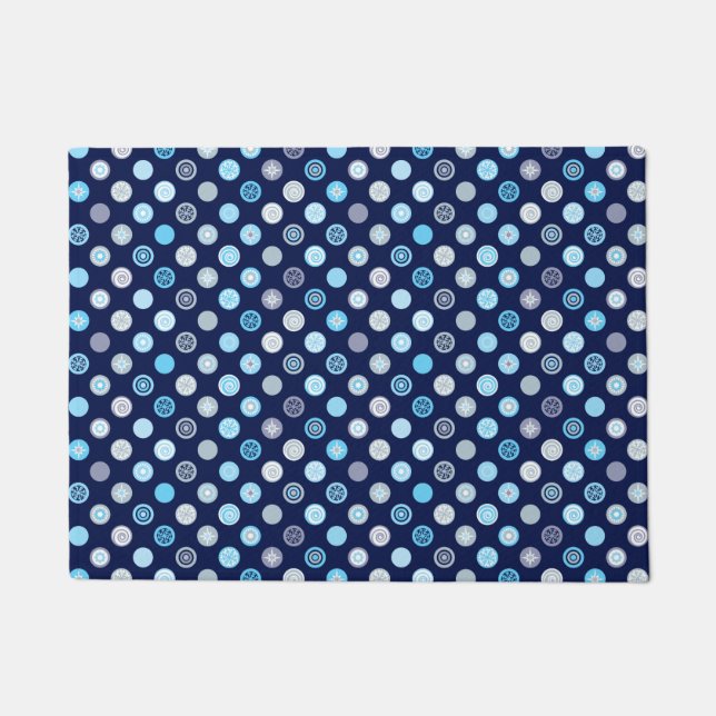 Wintertime Dotted Doormat (Front)