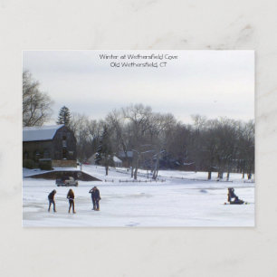 Wintertime Fun - Wethersfield, CT Postcard