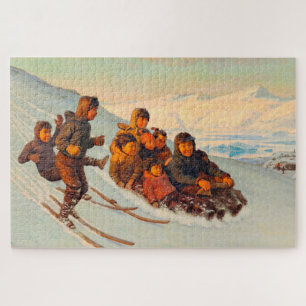 Wintertime in Greenland Rasmussen 1875   Jigsaw Puzzle