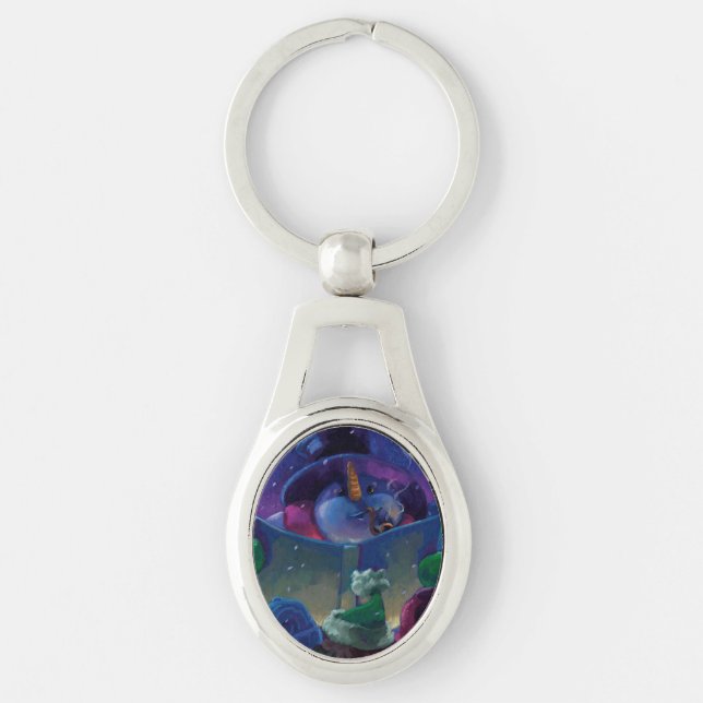 Wintertime Reading Keychain (Front)