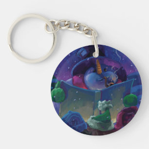 Wintertime Reading Keychain