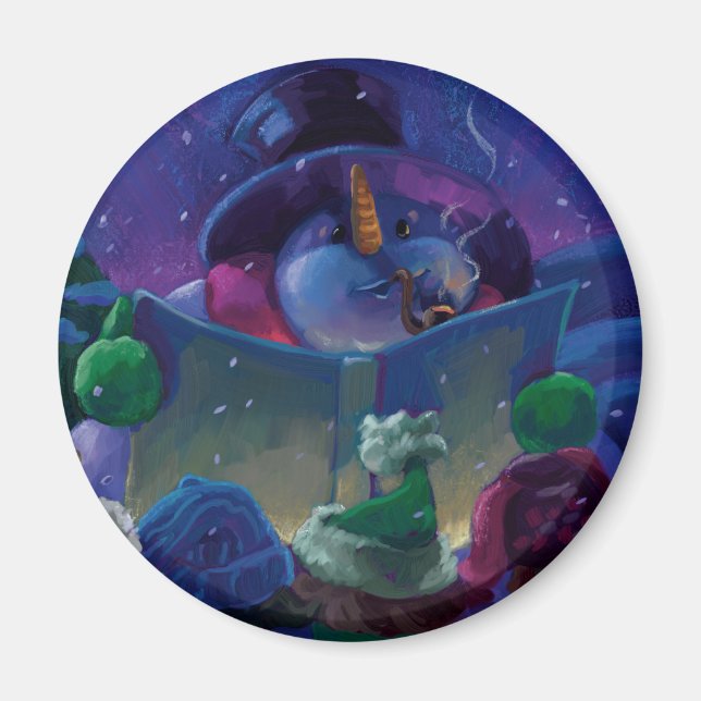 Wintertime Reading Magnet (Front)