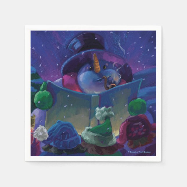 Wintertime Reading Napkin (Front)