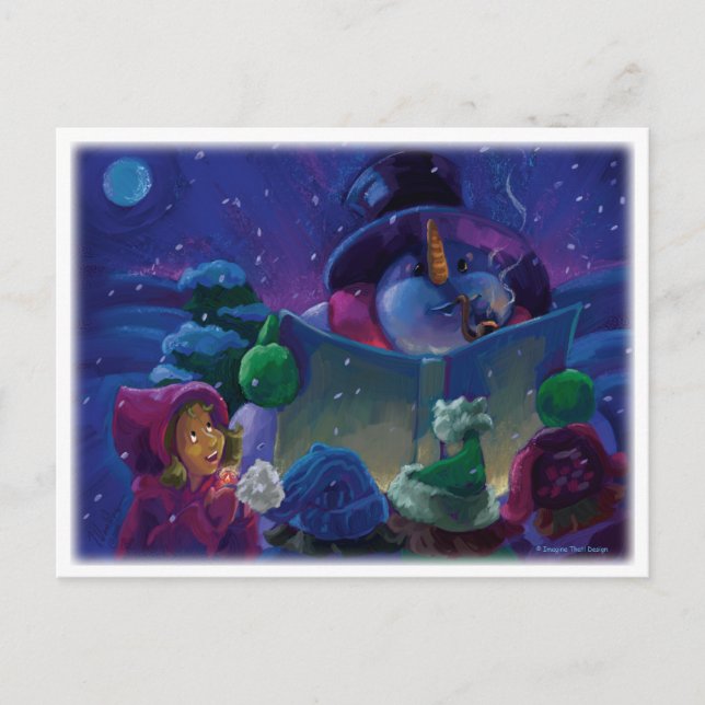 Wintertime Reading Postcard (Front)