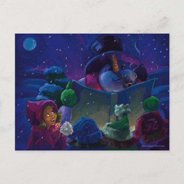 Wintertime Reading Postcard (Front)