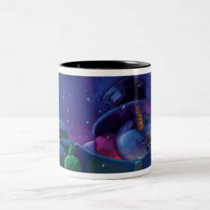 Wintertime Reading Two-Tone Coffee Mug