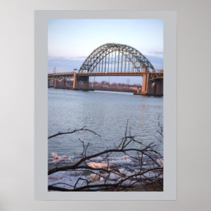 Wintertime Tacony-Palmyra Bridge Poster