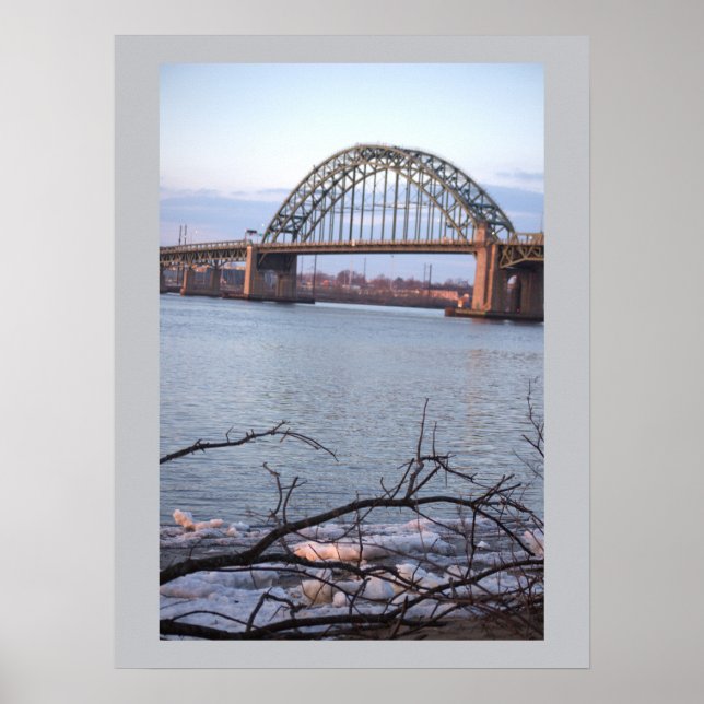 Wintertime Tacony-Palmyra Bridge Poster (Front)