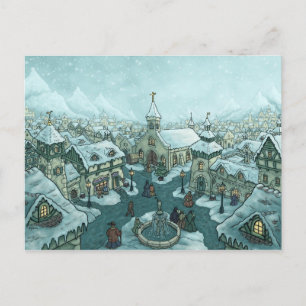 wintertown holiday postcard basic