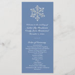 Wintery Crystal Snowflake Wedding Program<br><div class="desc">A beautiful snowflake with illustrated crystals accents this this light,  blue wedding program. Scroll down to see the coordinating collection.  


  


   


   


 href="http://www.zazzle.com/winter_crystal_snowflake_rehearsal_dinner_invitation-161538623205392918?</div>