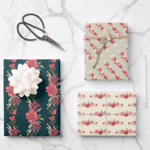 WINTRY botanical abundance elegant foliage  Wrapping Paper Sheet