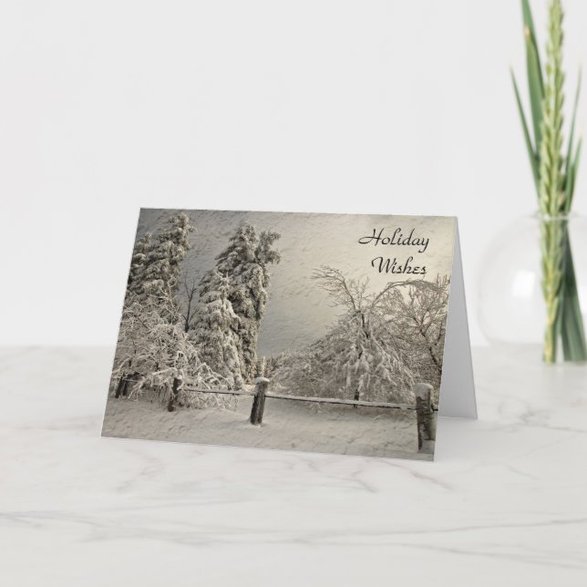 Wintry Snowy Trees - Carte de voeux et de notes (Devant)