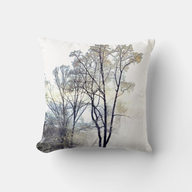 Wintry Throw Pillow (Front)