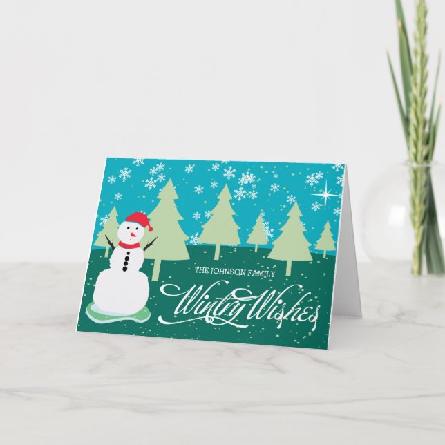 wintry wishes greeting card (Front)