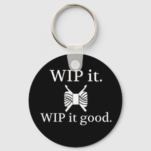 WIP It Good - Crochet {Dark} Keychain
