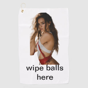 Wipe Balls Here Golf Towel
