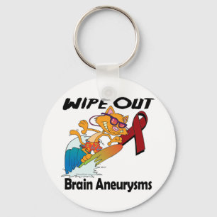 Wipe Out Brain Aneurysms Keychain