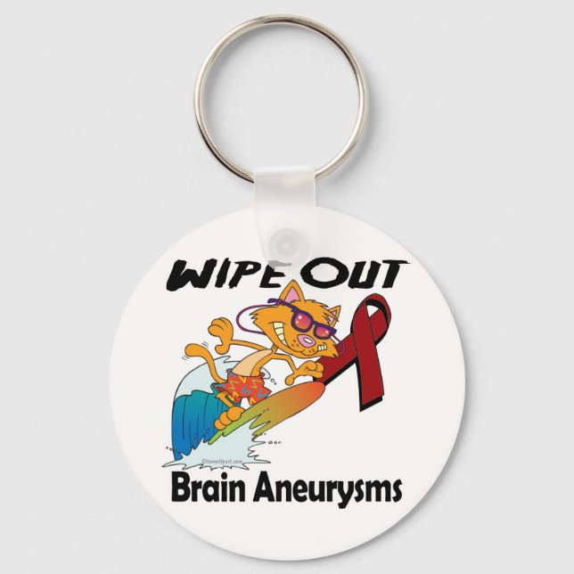 Wipe Out Brain Aneurysms Keychain (Front)