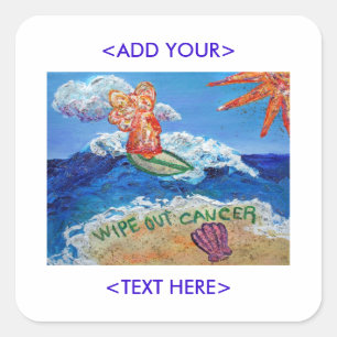 Wipe Out Cancer Angel Art Decal Stickers