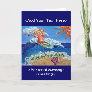 Wipe Out Cancer Angel Greeting Card (Customized)