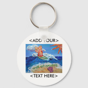 Wipe Out Cancer Angel Keychain